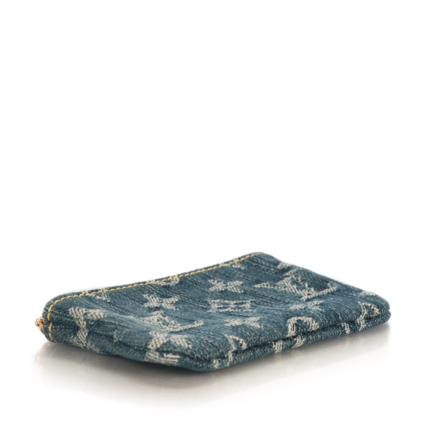 Louis Vuitton Monogram Denim Key Pouch Blue 4 of 7