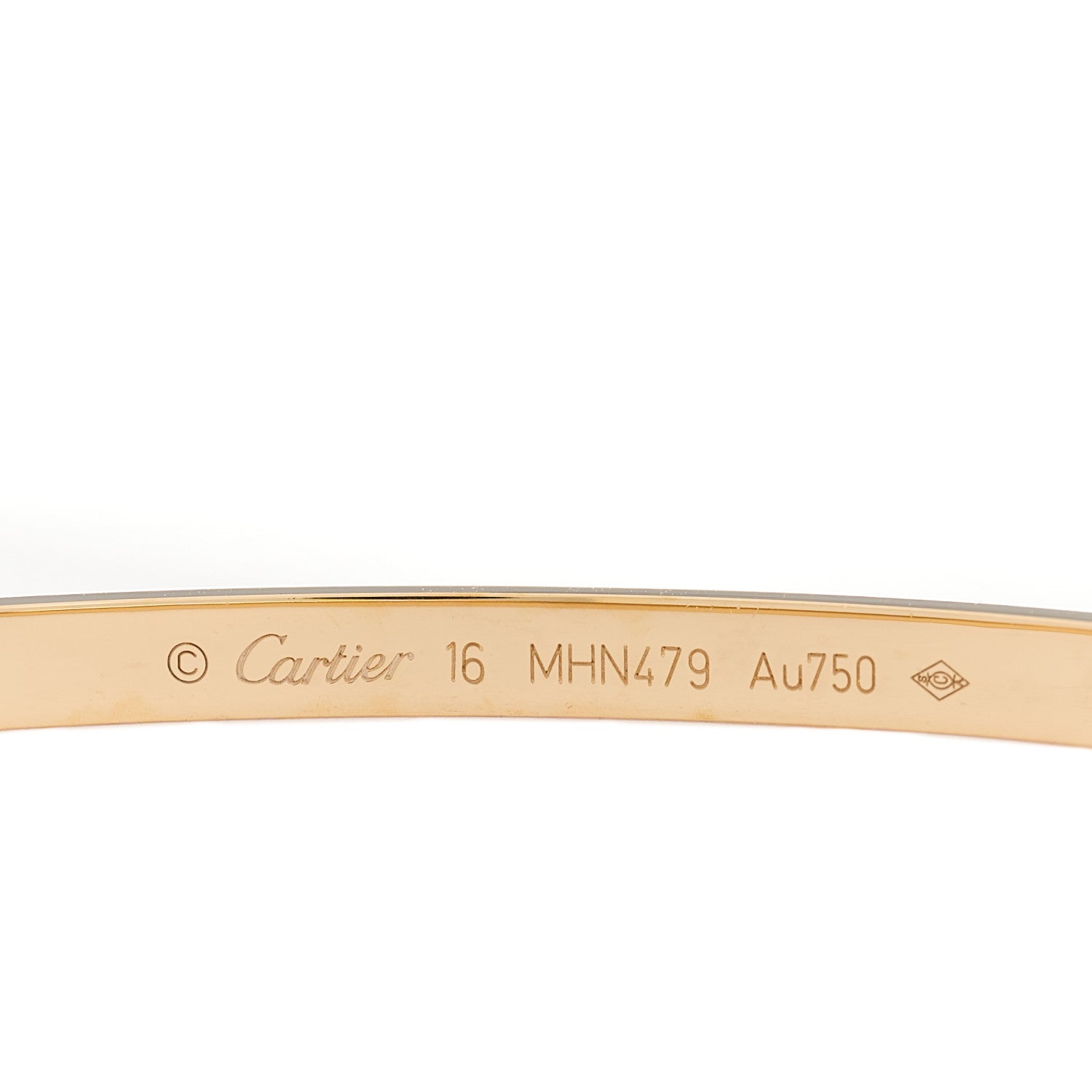 Cartier 18K Yellow Gold 6 Diamond Small LOVE Bracelet 16 3 of 7