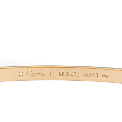 Cartier 18K Yellow Gold 6 Diamond Small LOVE Bracelet 16 3 of 7