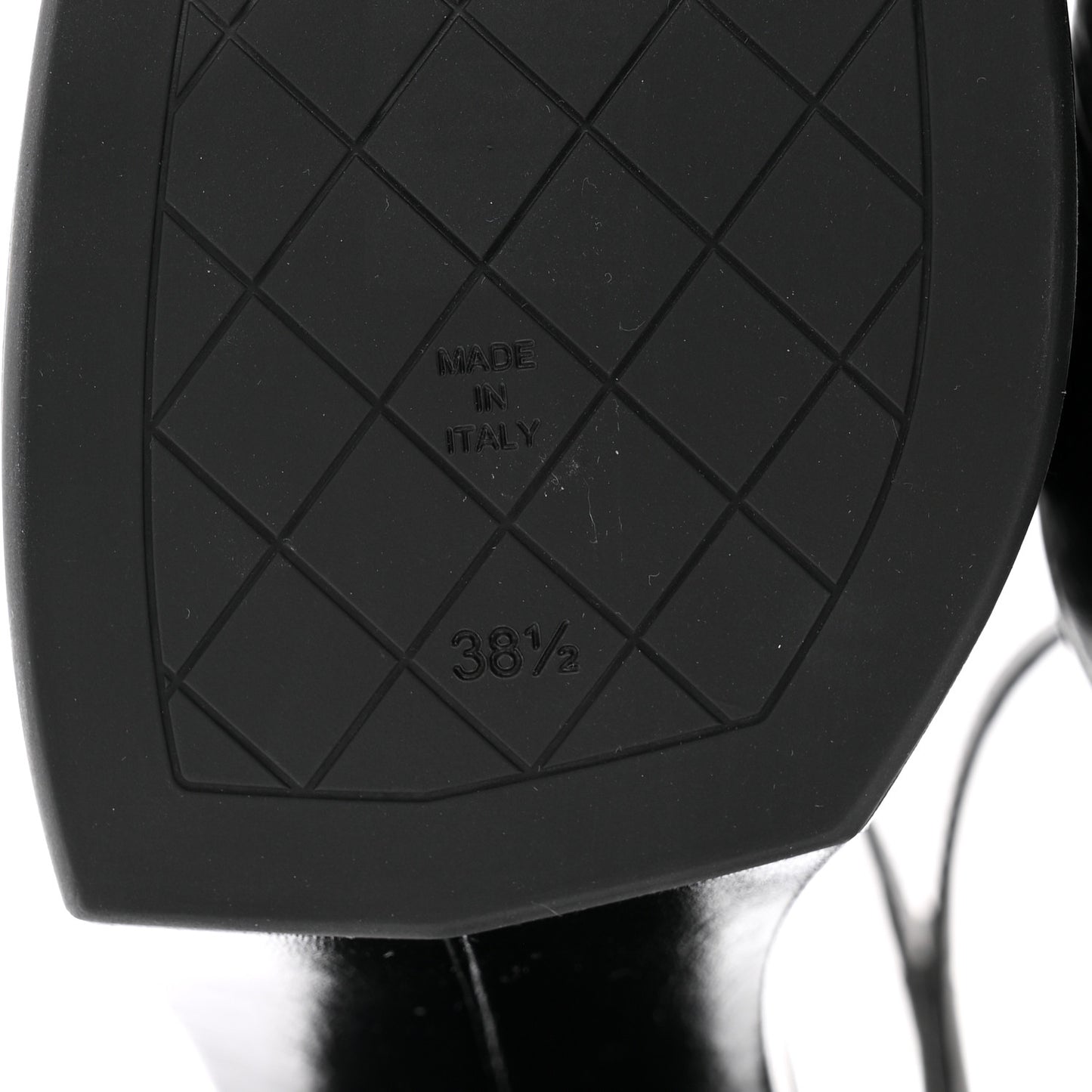 Calfskin CC Platform Sandals 38.5 Black