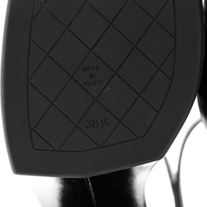 Chanel Calfskin CC Platform Sandals 38.5 Black 7 of 9