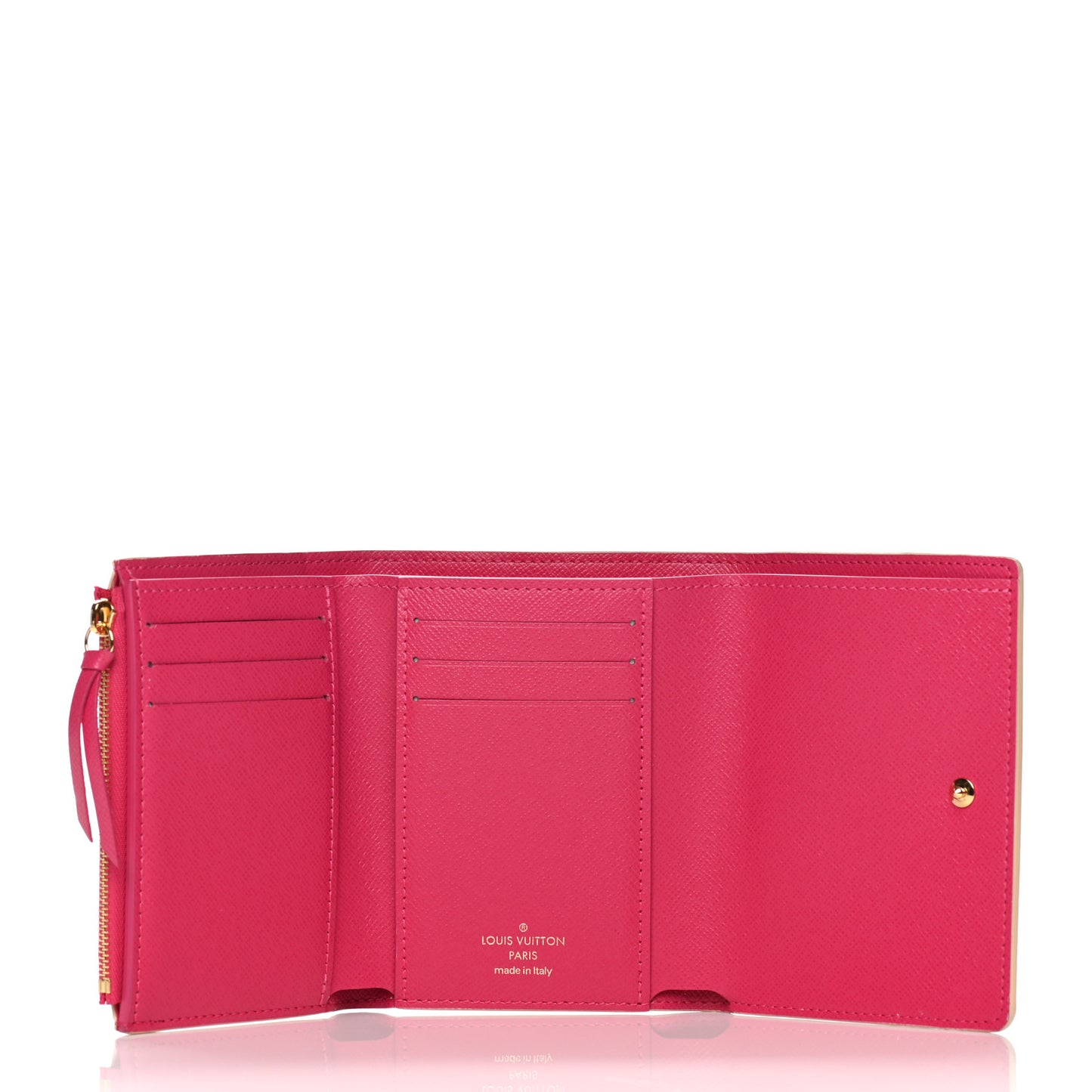 Damier Azur 2021 Christmas Animation Hollywood Victorine Wallet Fuchsia