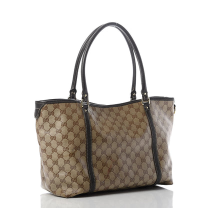 Gucci Crystal Monogram Medium Joy Tote Beige Ebony Testa di Moro 3 of 11