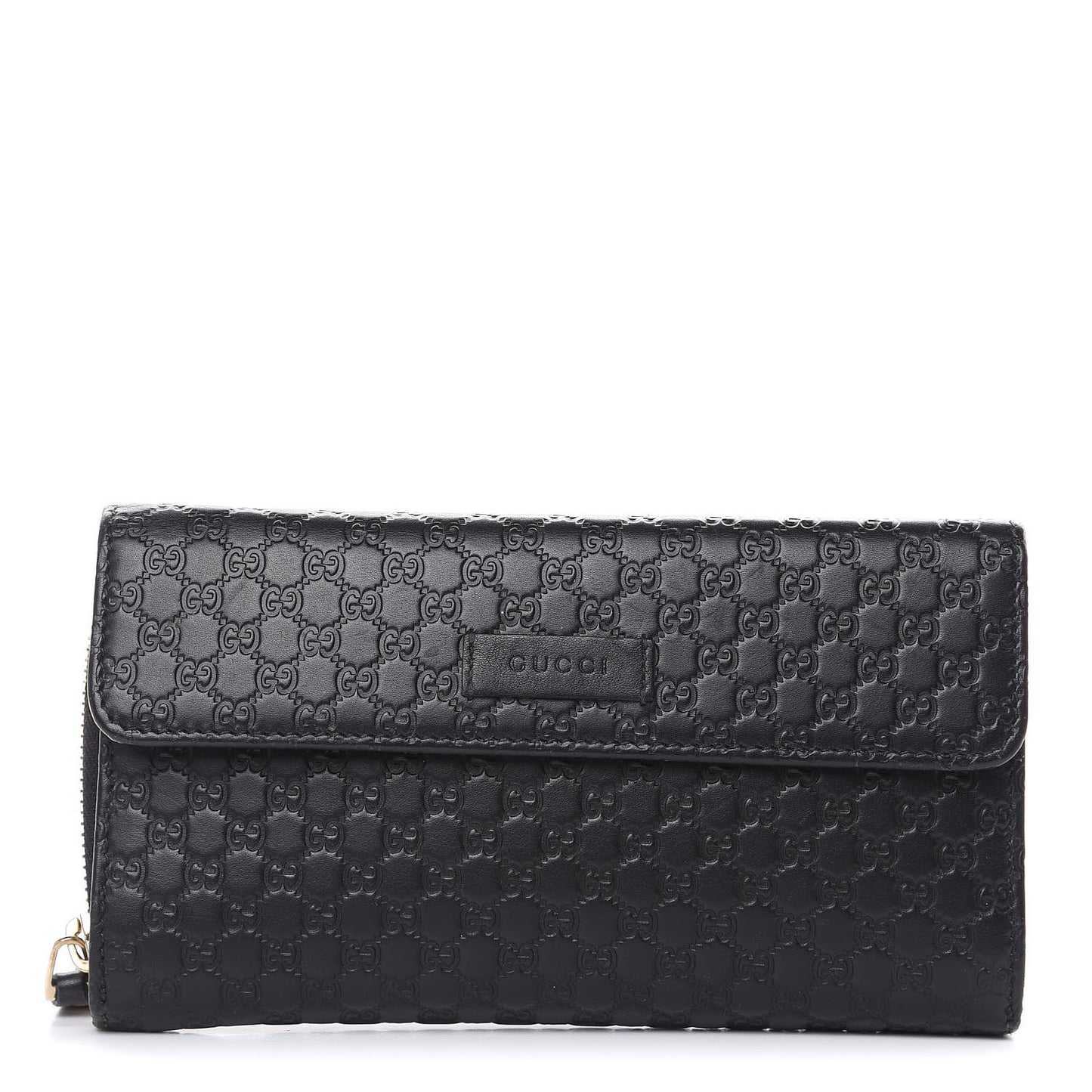 Soft Microguccissima Continental Zip Wallet Black