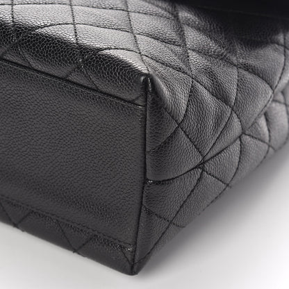 Chanel Caviar Quilted Jumbo Kelly Flap Black 10 of 10