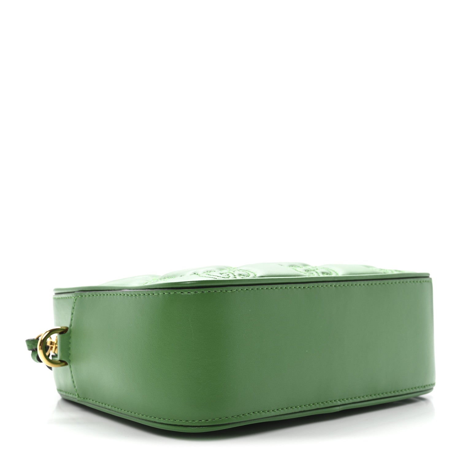 Gucci Calfskin GG Matelasse Shoulder Bag Spring Green Natural 4 of 10