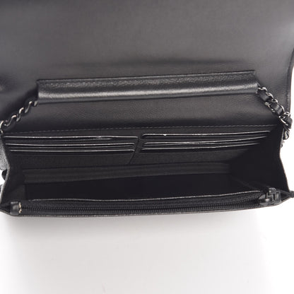 Chanel Caviar Quilted Boy Wallet On Chain WOC So Black 5 of 9