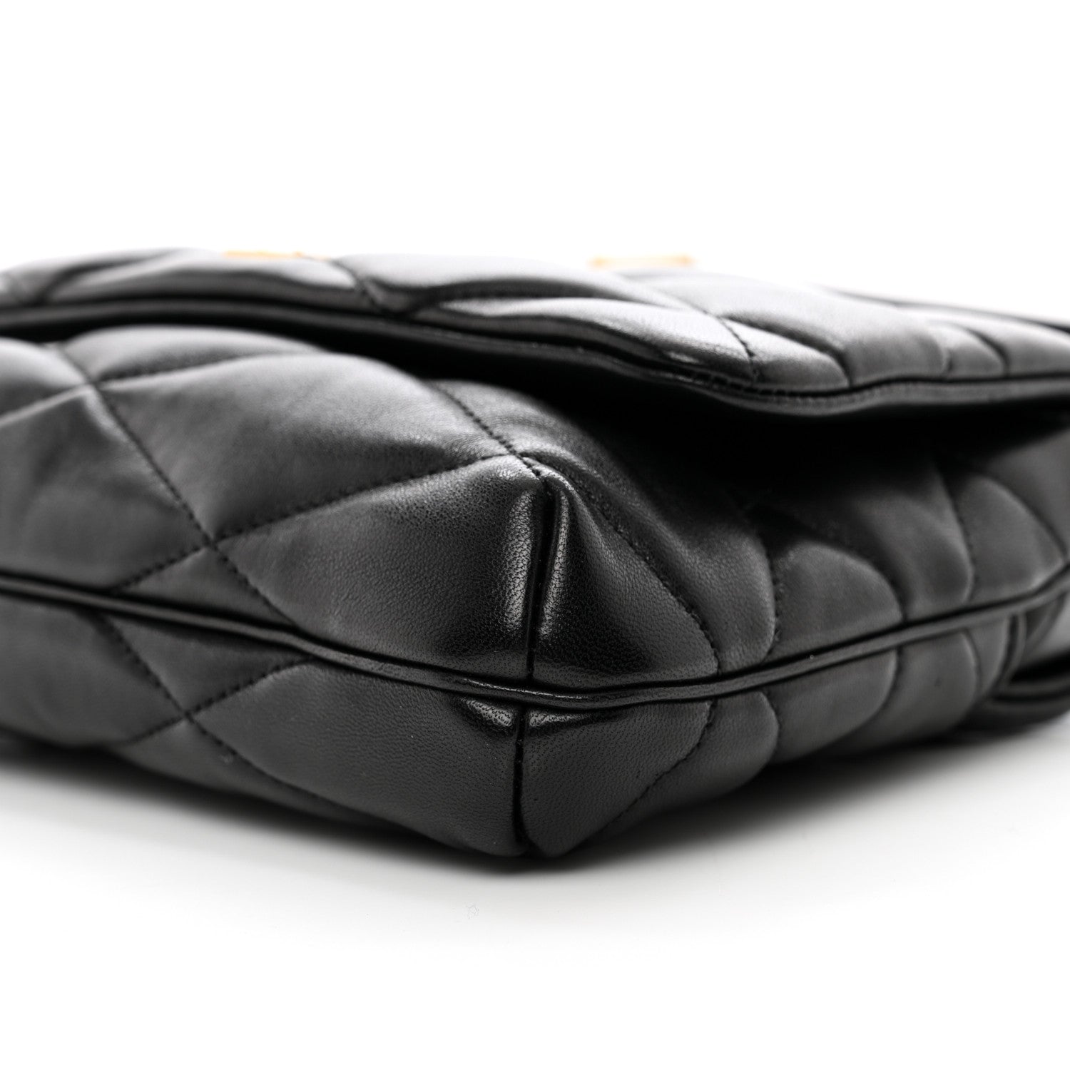Saint Laurent Lambskin Quilted Le 57 Diamond Shoulder Bag Black 9 of 9