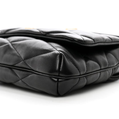 Saint Laurent Lambskin Quilted Le 57 Diamond Shoulder Bag Black 9 of 9