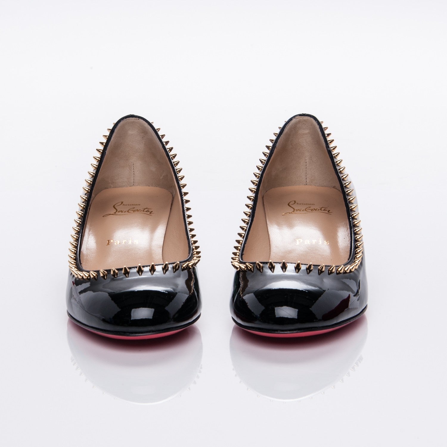 Christian Louboutin Patent Malachite Treliliane 30 Pumps 36 Black Vert 2 of 7