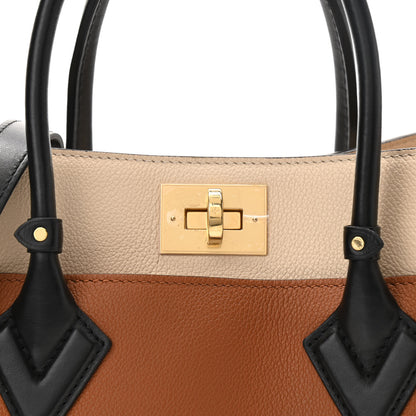 Louis Vuitton Calfskin Monogram On My Side MM Chataigne 7 of 9