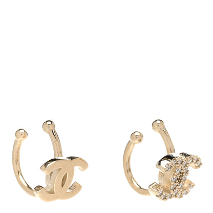 Chanel Metal Strass Lip Ring Set Gold 3 of 5