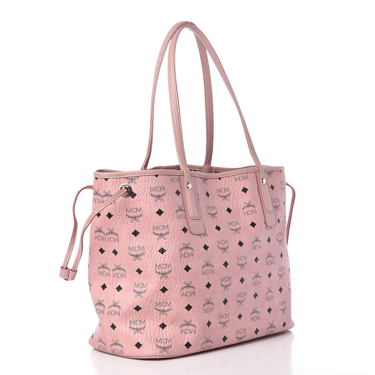 MCM Visetos Medium Liz Reversible Shopper Tote Soft Pink 6 of 21