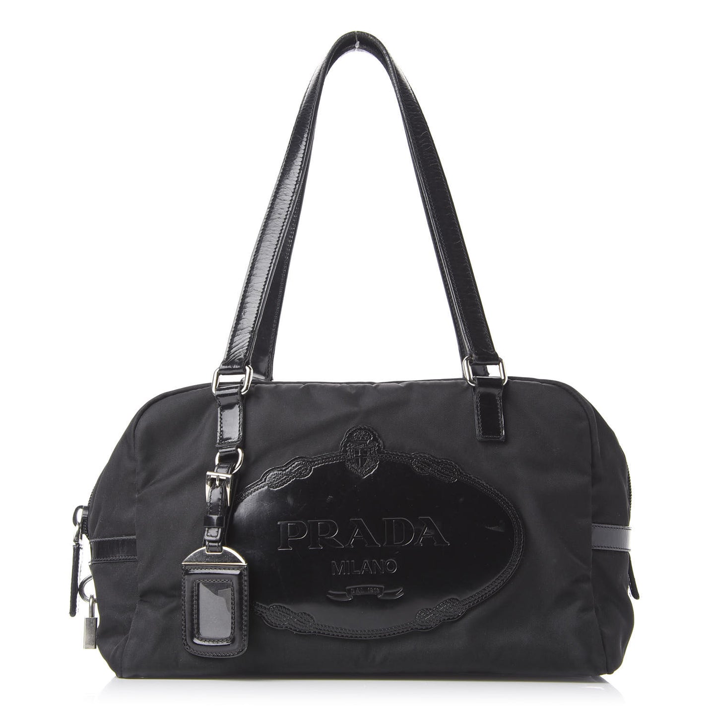 Tessuto Nylon Logo Shoulder Bag Black