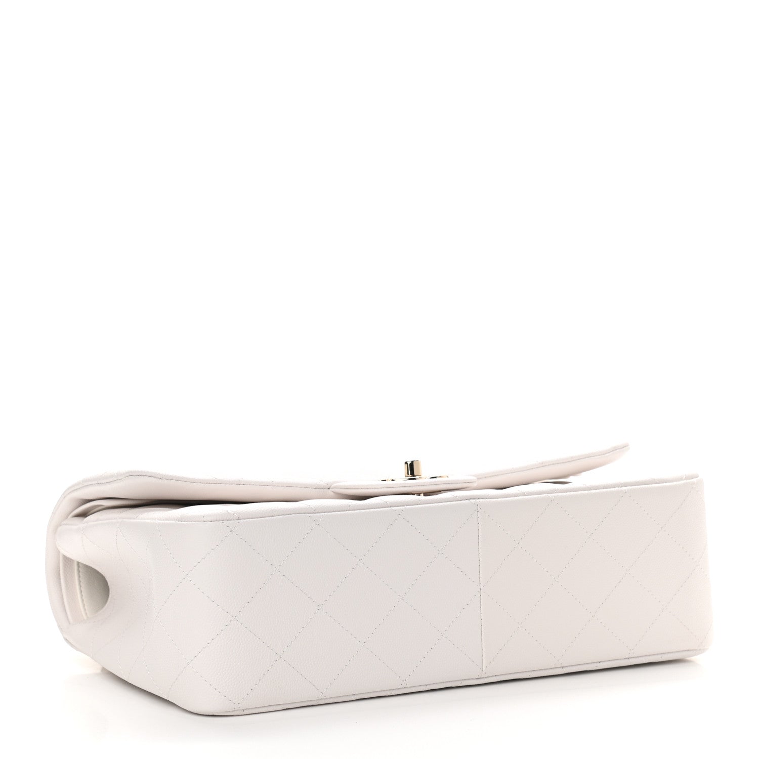 Chanel Caviar Quilted Jumbo Double Flap White 4 of 11