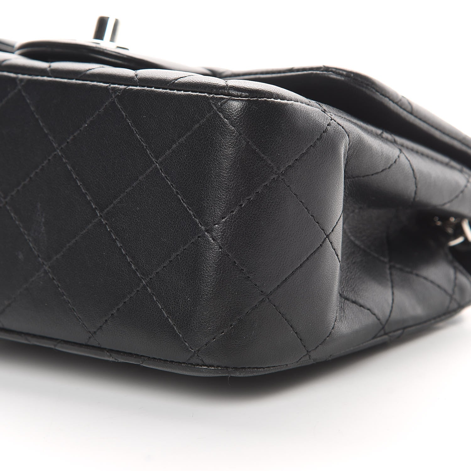 Chanel Lambskin Quilted Mini Square Flap Black 7 of 12