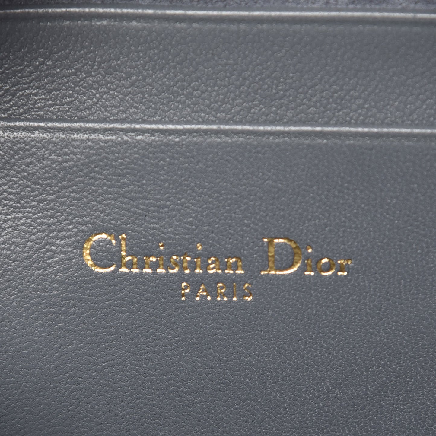 Lambskin Cannage Studded Lady Dior Camera Case Pouch Blue Grey