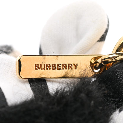 Burberry Cashmere Thomas Zebra Costume Teddy Bear Keychain Charm Black White 3 of 4