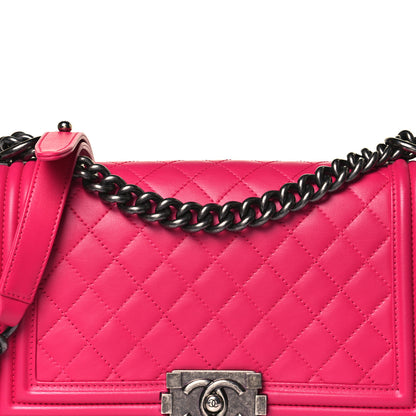 Chanel Lambskin Quilted Medium Boy Flap Pink 7 of 11