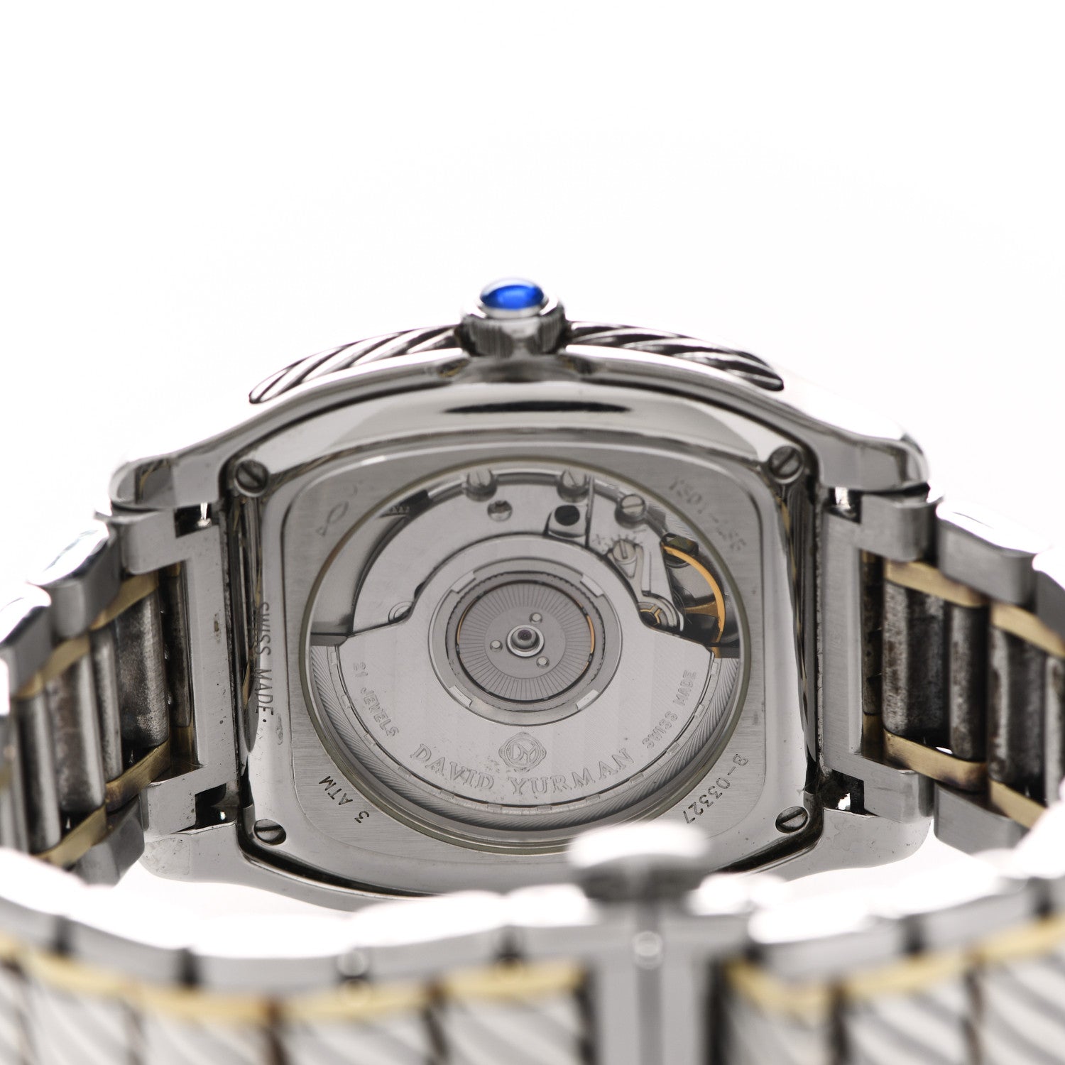 David Yurman Stainless Steel 18K Yellow Gold 35mm Thoroughbred Automatic Watch 4 of 5