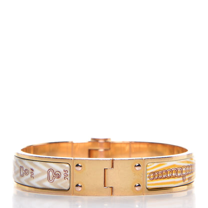 Hermes Enamel Printed Narrow Manufacture de Boucleries Hinged Bracelet S 3 of 8