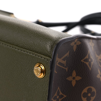 Louis Vuitton Calfskin Monogram On My Side MM Laurier Green Toffee Latte Beige 9 of 21