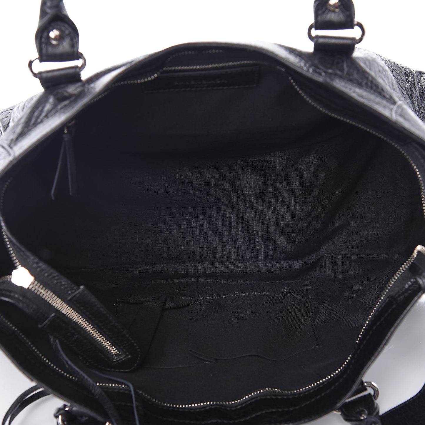 Agneau Classic Silver Hardware Part Time Black