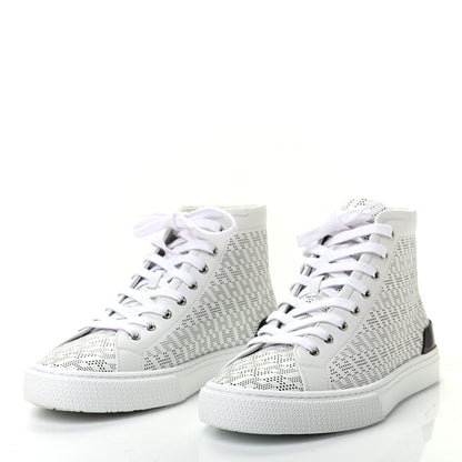 Hermes Perforated Calfskin Mens Clap High Top Sneakers 41.5 White 3 of 9