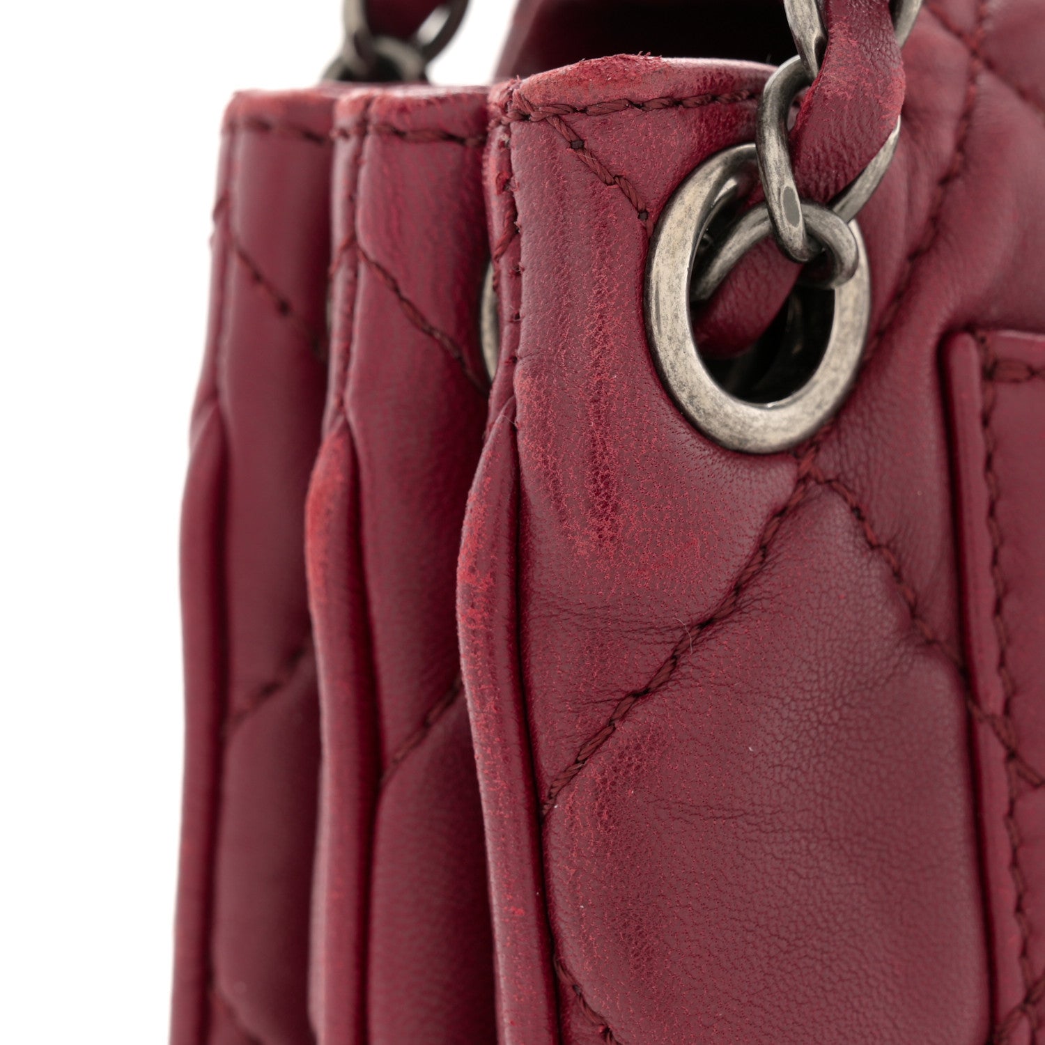 Chanel Lambskin Quilted Accordion Flap Burgundy 13 of 16