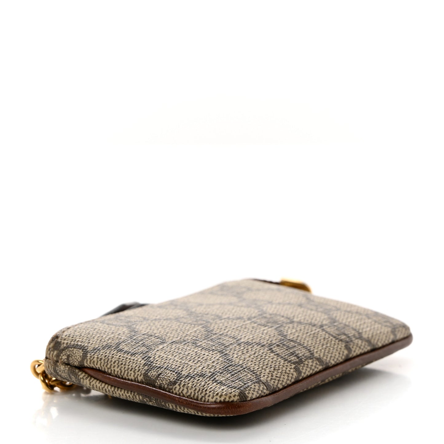 GG Supreme Monogram Key Case Brown