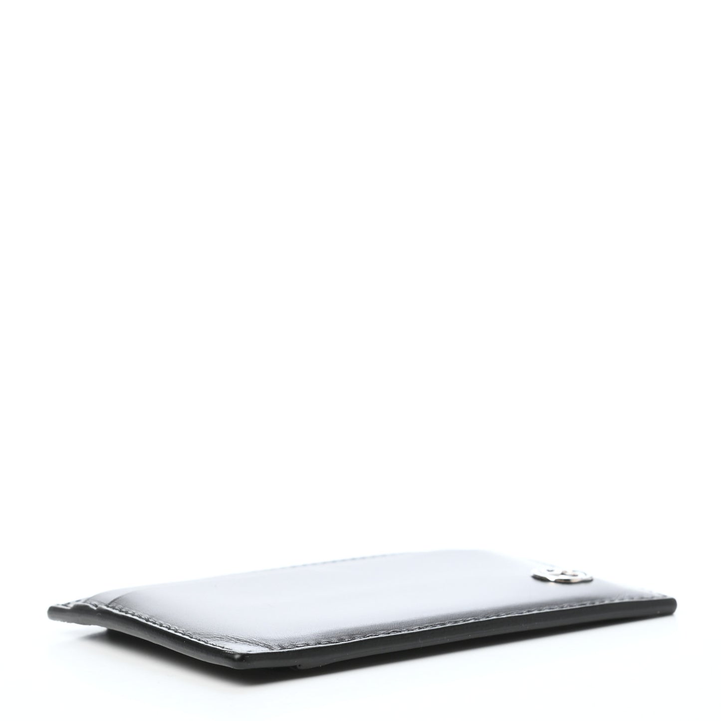Calfskin GG Card Holder Black