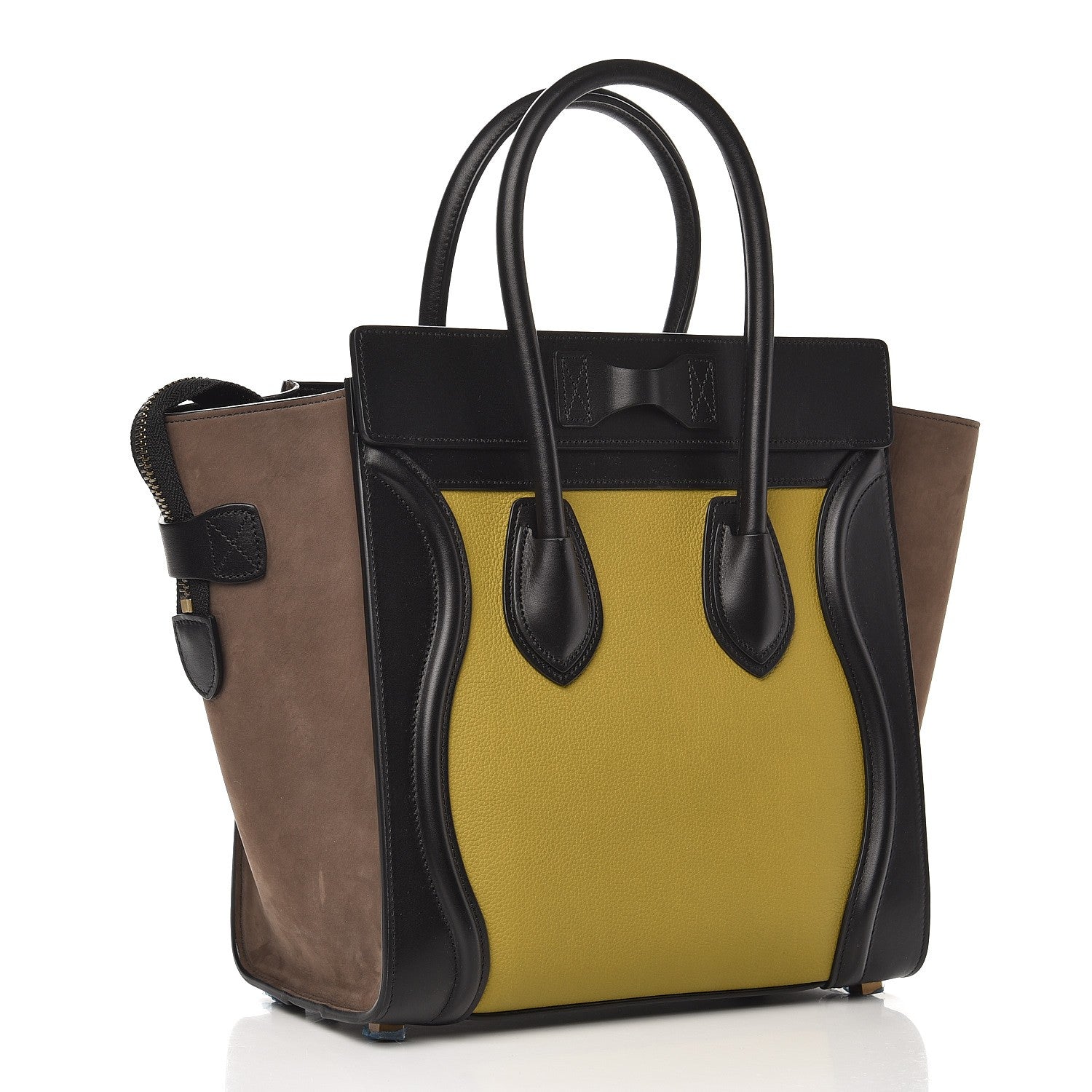 Celine Baby Grained Calfskin Nubuck Micro Tri-Color Luggage Olive 3 of 9