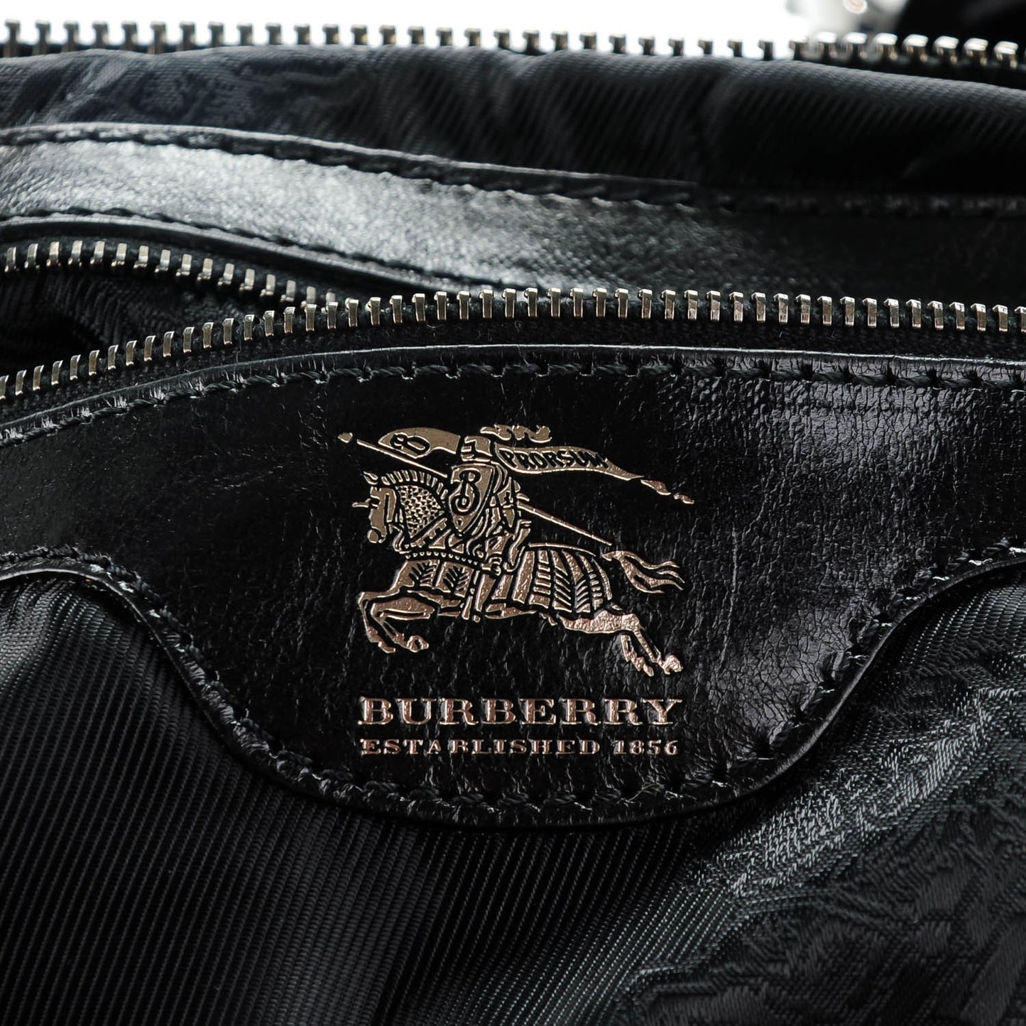 Prorsum Calfskin Studded Knight Satchel Black