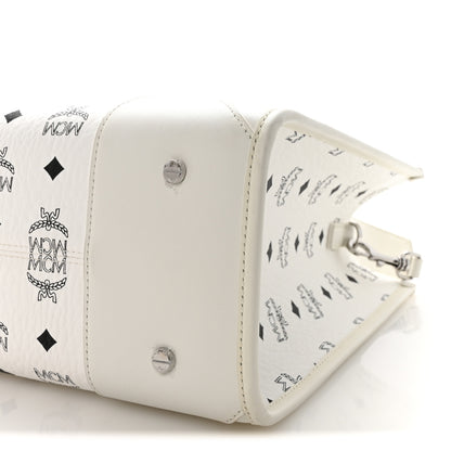 MCM Visetos Large Munchen Tote White 10 of 10