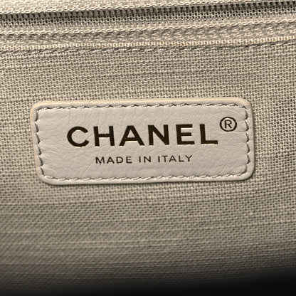 Chanel Denim Small Deauville Tote Dark Blue White 7 of 11