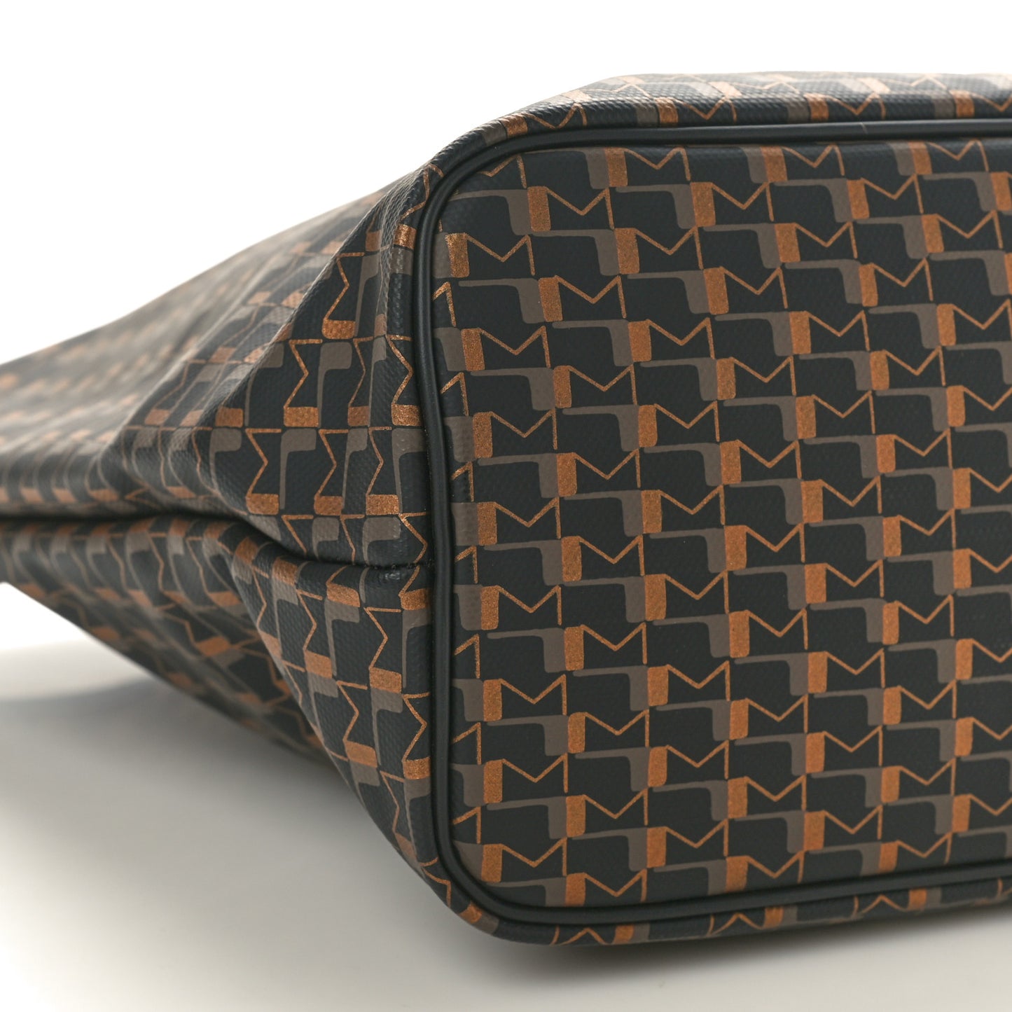 Canvas 1920 Calfskin Oh! Tote Ruban MM Carbon Bronze Ochre Bordeaux