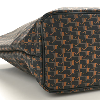 Moynat Canvas 1920 Calfskin Oh! Tote Ruban MM Carbon Bronze Ochre Bordeaux 8 of 9