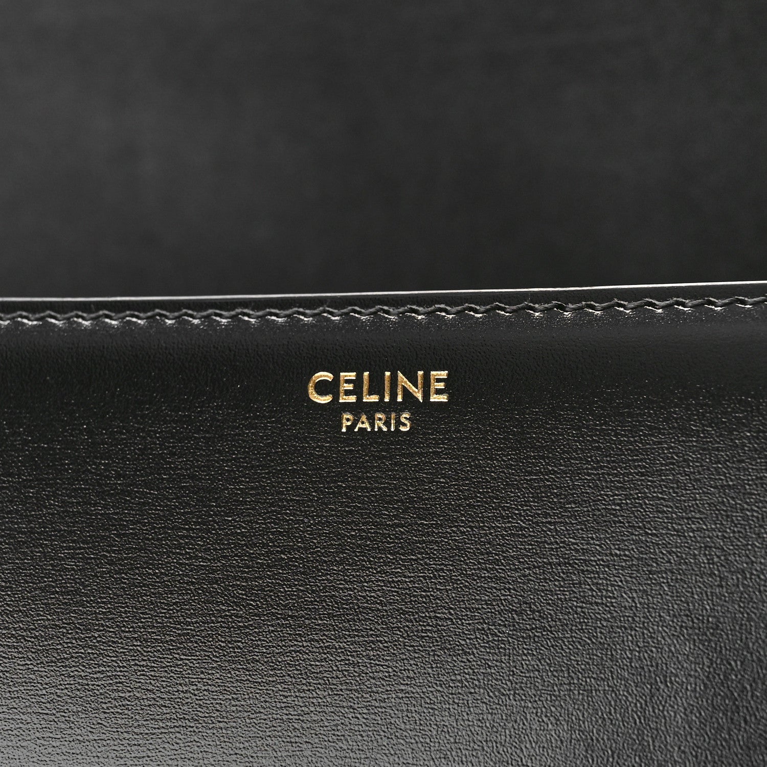 Celine Shiny Calfskin Medium Triomphe Black 6 of 8