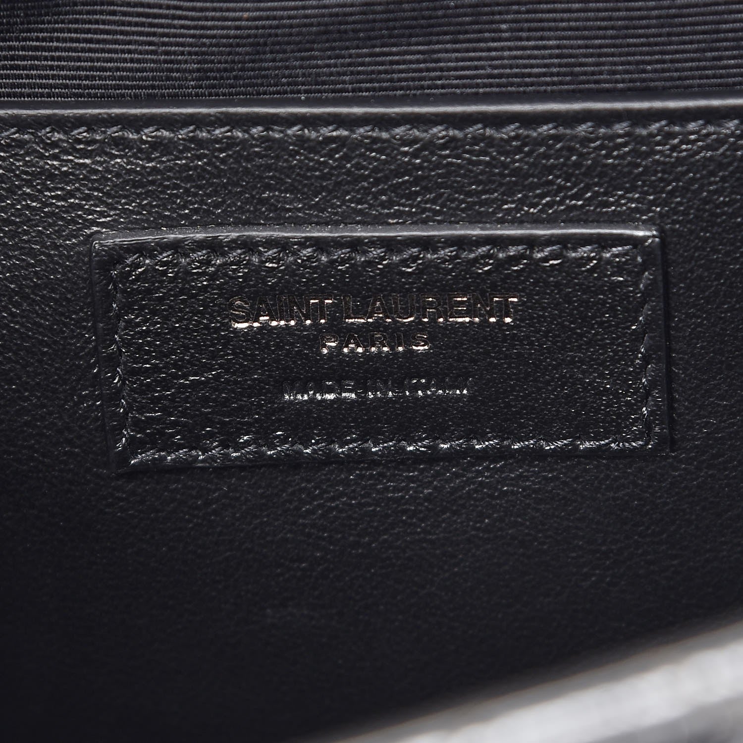 Saint Laurent Metallic Grain De Poudre Textured Mixed Matelasse Triquilt Medium Monogram Satchel Silver 7 of 8