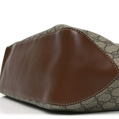 Gucci GG Supreme Monogram Large Linea A Hobo Light Brown 10 of 10