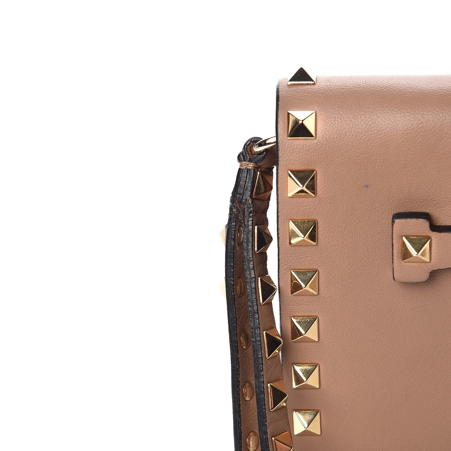Nappa Rockstud Wristlet Clutch Alpaca