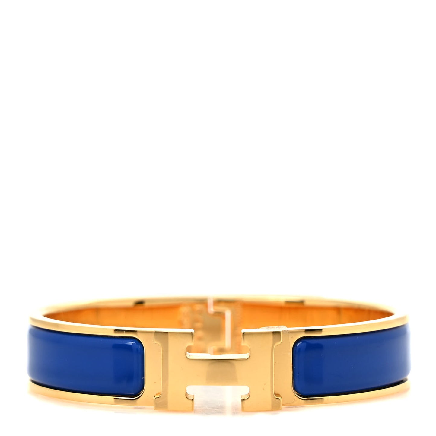 Narrow Enamel Clic Clac H Bracelet PM Bleu Drapeau