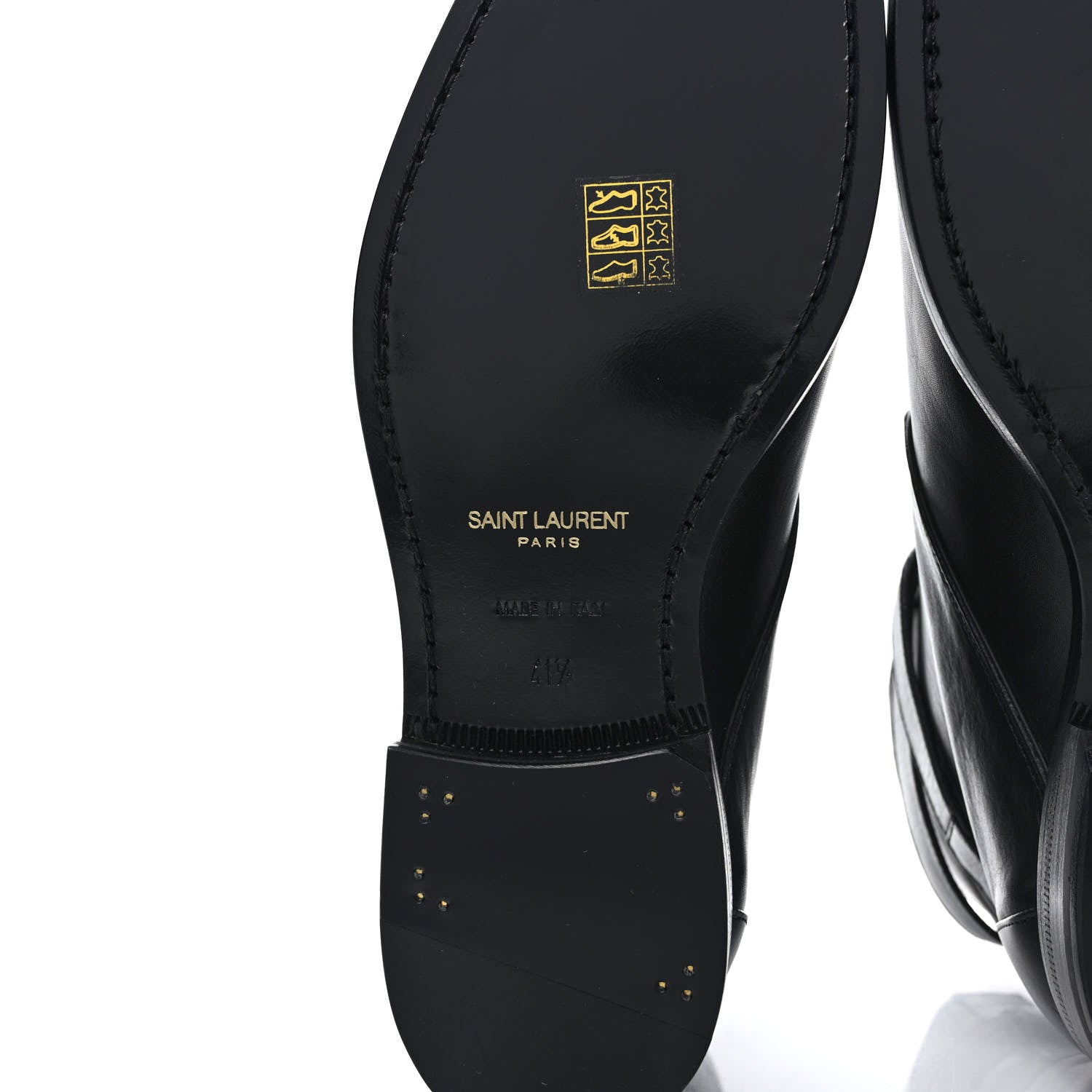 Saint Laurent Calfskin Dare 25 Jodhpur Ankle Boots 41.5 Black 6 of 9