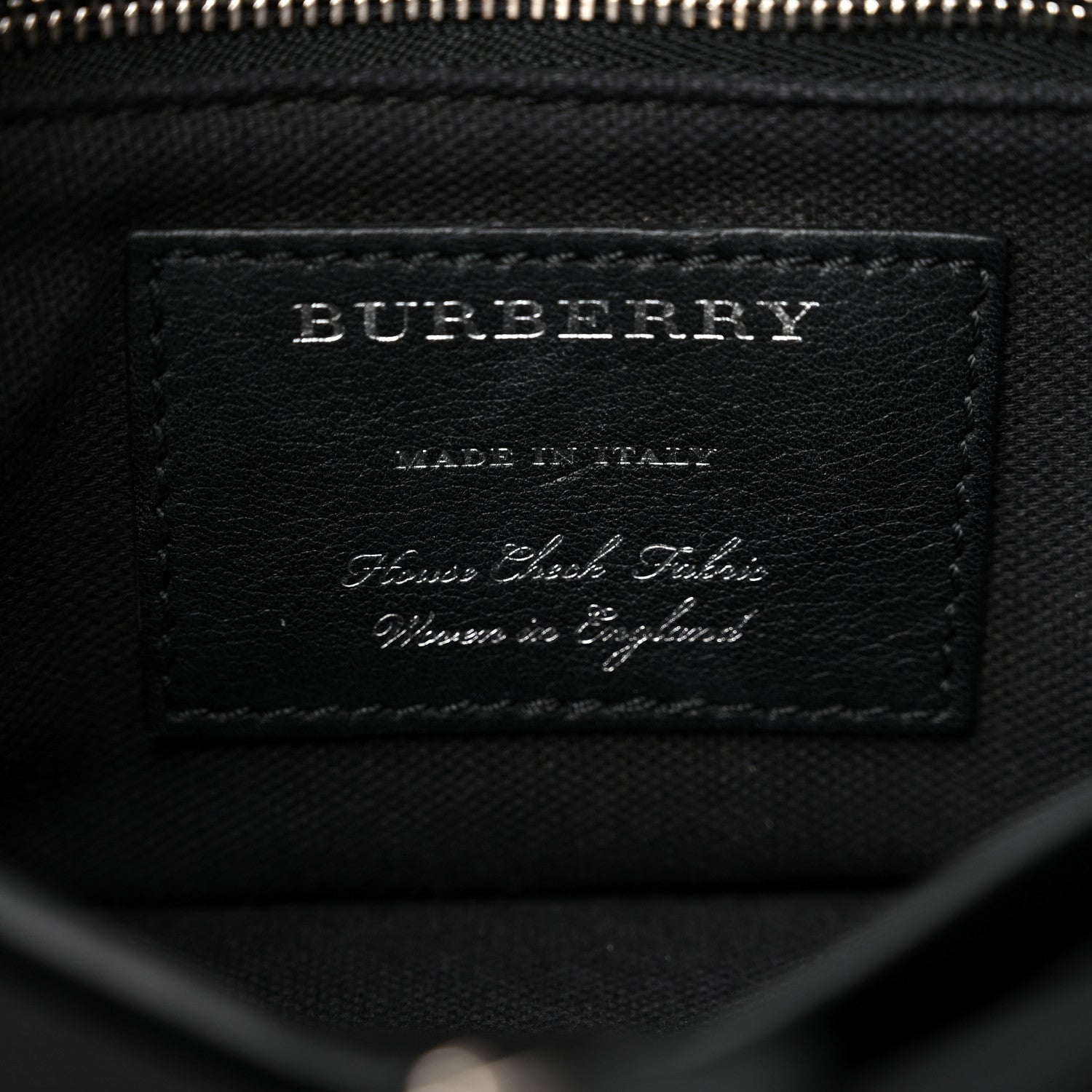 Burberry Pebbled Calfskin House Check Studded Baby Banner Tote Black 6 of 15