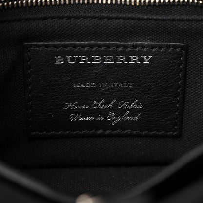 Burberry Pebbled Calfskin House Check Studded Baby Banner Tote Black 6 of 15