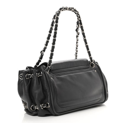 Chanel Lambskin Diagonal Ligne Accordion Flap Grey 3 of 10