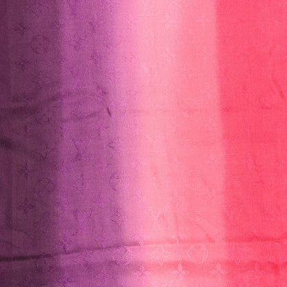 Louis Vuitton Silk Blurrygram Shawl Purple Pink 3 of 7