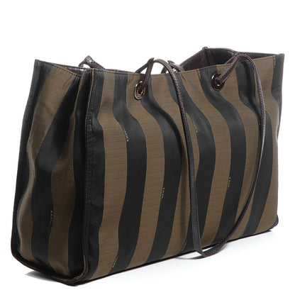 Fendi Vintage Pequin Tote Tobacco 2 of 7