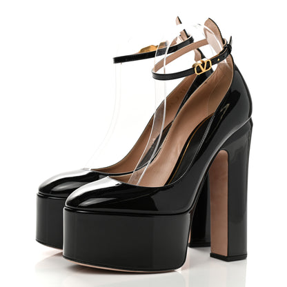 Valentino Garavani Patent Tan-Go 55/155mm Platform Pumps 38.5 Black 3 of 8