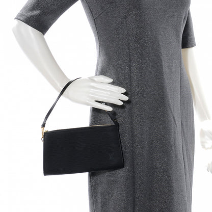 Louis Vuitton Epi Pochette Accessories 21 Black 2 of 9
